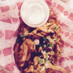 Clark Powell's Restaurant & Bar - Loaded fries. Good and hot!