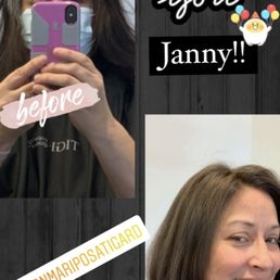 Before and after. Color and cut with Janny. Before and after. Color and cut with Janny.