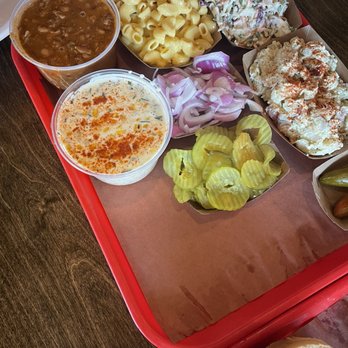Terry Black's Barbecue - Waco - Beans, macaroni & cheese, Cole slaw, potato salad, and creamed corn - Barbeque Near Me - Waco, Texas