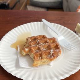 Belgian waffle with syrup! Belgian waffle with syrup!
