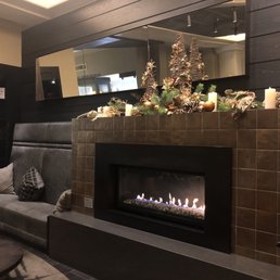 Fireplace in lobby