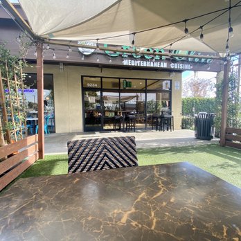 Green Olive - Outdoor eating with friends is great  but  Really recommend 100% not joking - Mediterranean Near Me - Downey, California