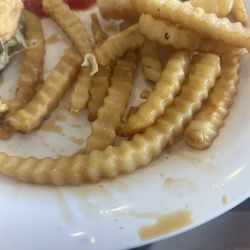 Huddle House - Fries are barely cooked. They are still hard & super greasy