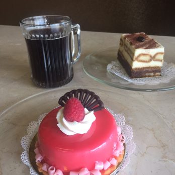 Baklovah Bakery - Tiramisu, raspberry mousse, and coffee to wash it all down. - Desserts Near Me - San Antonio, Texas Baklovah Bakery - Tiramisu, raspberry mousse, and coffee to wash it all down. - Desserts Near Me - San Antonio, Texas