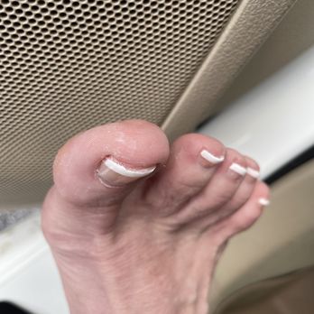 La Vie Nail Spa - White polish on skin and under nails - Nail Salons Near Me - Hickory, North Carolina La Vie Nail Spa - White polish on skin and under nails - Nail Salons Near Me - Hickory, North Carolina