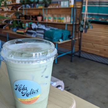 Hola Adios Coffeeshop - Matcha latte iced - Coffee & Tea Near Me - Costa Mesa, California Hola Adios Coffeeshop - Matcha latte iced - Coffee & Tea Near Me - Costa Mesa, California