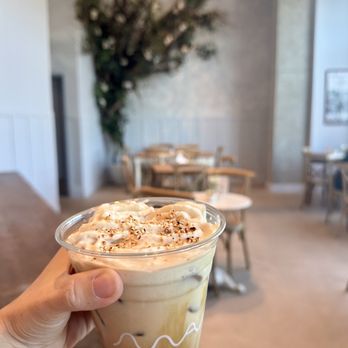 maman - iced salted tahini honeycomb latte - Desserts Near Me - Charlotte, North Carolina