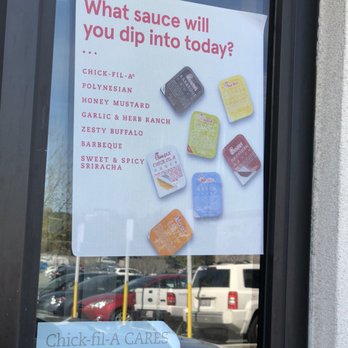 Chick-fil-A - Look at their dipping sauces. Fire! - Fast Food Near Me - Walnut Creek, California