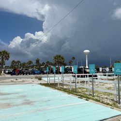 Navarre Beach Park Fishing Pier - Golf cart parking for the locals & tourists alike