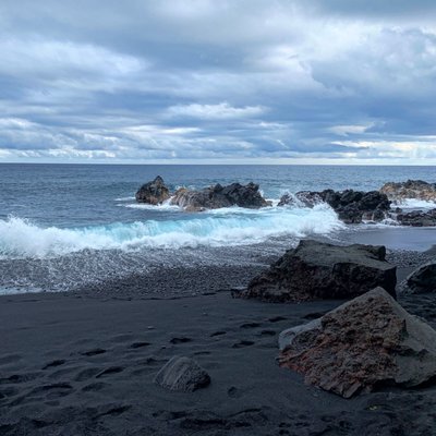 Kehena Black Sand Beach by null