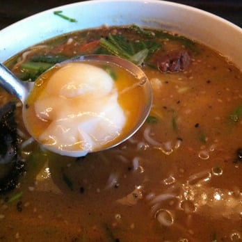 Toki Underground - runny egg in curry chicken hakata - Ramen Near Me - Washington, DC, District of Columbia