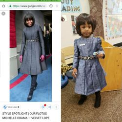 Saunders Sewing - We sewed a coat dress for a little "Michelle Obama"