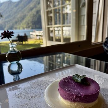 Lake Crescent Lodge - Ube sweet potato cheesecake - Hotels Near Me - Port Angeles, Washington Lake Crescent Lodge - Ube sweet potato cheesecake - Hotels Near Me - Port Angeles, Washington