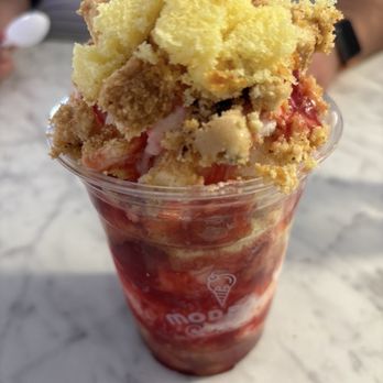 Modern Cone - Large Strawberry cheesecake shortcake stacker - Ice Cream & Frozen Yogurt Near Me - Saint Clair Shores, Michigan