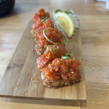 AMORE Sushi - Crispy Rice Spicy Tuna (6 pcs) - Japanese Near Me - Chicago, Illinois AMORE Sushi - Crispy Rice Spicy Tuna (6 pcs) - Japanese Near Me - Chicago, Illinois