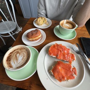 Prado Cafe + Kitchen - Chai, caramel donut, chive scone, vanilla late, and west coast toast (no chives) - Coffee & Tea Near Me - Vancouver, British Columbia Prado Cafe + Kitchen - Chai, caramel donut, chive scone, vanilla late, and west coast toast (no chives) - Coffee & Tea Near Me - Vancouver, British Columbia