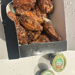 Sticky Szechuan and Sweet Baby Raj's wings