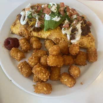 Over Easy - Tempe - The southwest omelette with tots - Breakfast & Brunch Near Me - Tempe, Arizona