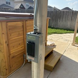 New disconnect box. New disconnect box.