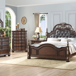 Lifestyle Furniture and Mattress - Elegant bedroom set with cast iron accents!