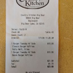 $10.99 Burger Tuesdays.... This is an amazing value!