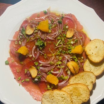 Cafe La Trova - Tuna Carpaccio (best dish of the night) - Cocktail Bars Near Me - Miami, Florida