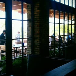 Outdoor patio overlooking the San Gabriel River.