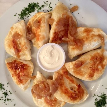 Cafe Polonia - Potato and cheese pierogis - crispy edges and caramelized onions and all! - Polish Near Me - Boston, Massachusetts Cafe Polonia - Potato and cheese pierogis - crispy edges and caramelized onions and all! - Polish Near Me - Boston, Massachusetts