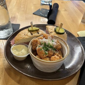 Lockwood Distilling - Muffuletta and Truffle Shuffle Tots - Distilleries Near Me - Richardson, Texas