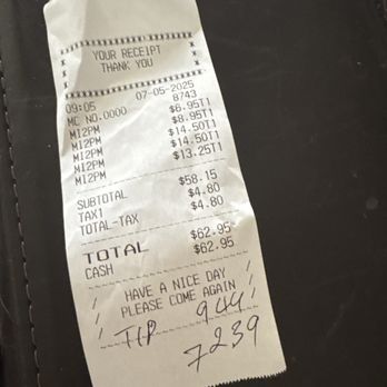 Nam Giao - Receipt - Vietnamese Near Me - Houston, Texas