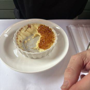 Cafe Luxembourg - Crème brûlée (half eaten!!) - New American Near Me - New York, New York