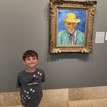 Norton Simon Museum - J.T. with a Van Gogh painting - Art Museums Near Me - Pasadena, California