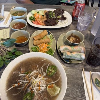 Pho Saigon - Pho tai Spring rolls Fried egg rolls Beef rice plate - Vietnamese Near Me - Katy, Texas Pho Saigon - Pho tai Spring rolls Fried egg rolls Beef rice plate - Vietnamese Near Me - Katy, Texas