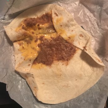 Taco Bell - Ordered a bean and cheese burrito... why is there nacho cheese in this...? Seriously? - Fast Food Near Me - Wilsonville, Oregon Taco Bell - Ordered a bean and cheese burrito... why is there nacho cheese in this...? Seriously? - Fast Food Near Me - Wilsonville, Oregon