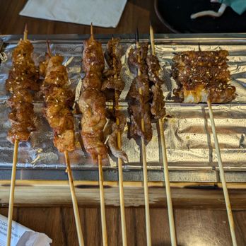 Friendship Foods BBQ - Part of combo 2: Chicken beef and enoki skewers - Barbeque Near Me - Seattle, Washington Friendship Foods BBQ - Part of combo 2: Chicken beef and enoki skewers - Barbeque Near Me - Seattle, Washington
