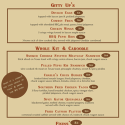 Charlie's Chuck Wagon - Our Menu