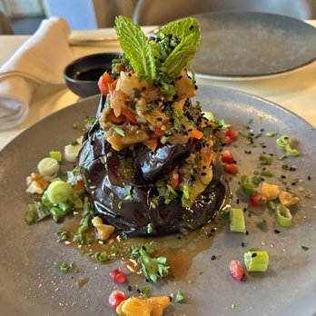 Darna - Darna's rendition of Baba Ghanoush (prettiest and best constructed dish on the menu) - Middle Eastern Near Me - Toronto, Ontario Darna - Darna's rendition of Baba Ghanoush (prettiest and best constructed dish on the menu) - Middle Eastern Near Me - Toronto, Ontario