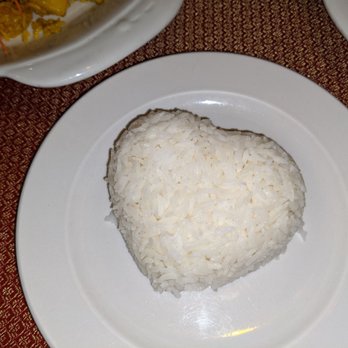 Ploy Thai - The waiter heard it was our anniversary and he can't see good in the photo but made us heart-shaped rice when they served us - Thai Near Me - Brandon, Florida Ploy Thai - The waiter heard it was our anniversary and he can't see good in the photo but made us heart-shaped rice when they served us - Thai Near Me - Brandon, Florida