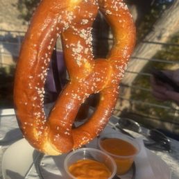Giant pretzel.     Delicious.