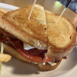 Copperhead Grill - Bacon, lettuce, tomato, and egg sandwich at avocado.