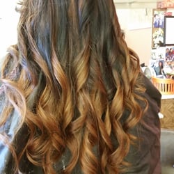 The Hair Cellar - Balayage foil with dark hair!