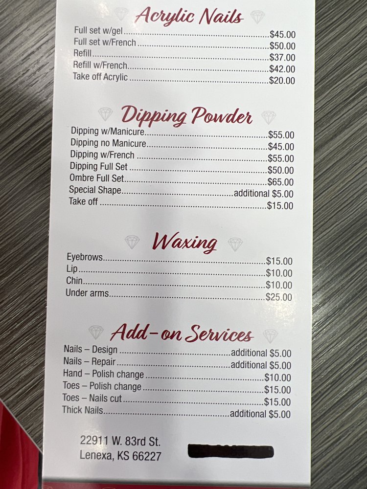 DIAMOND NAILS & SPA Updated August 2024 22911 W 83rd St, Shawnee