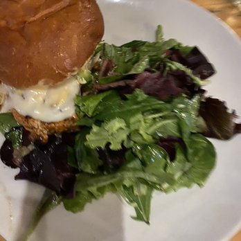 Viewpoint Brewing - Blackened chicken sandwich with side salad - Breweries Near Me - Del Mar, California