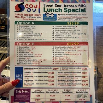 Seoul Soul BBQ - Menu as of 1/6/25 - Korean Near Me - Los Angeles, California Seoul Soul BBQ - Menu as of 1/6/25 - Korean Near Me - Los Angeles, California