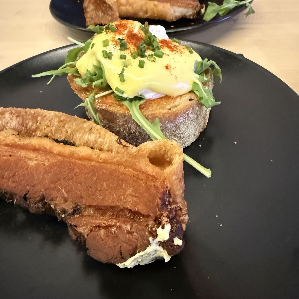 Atria Cafe - Crispy pork belly Benedict - Cafes Near Me - Lakewood Ranch, Florida