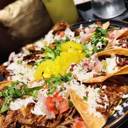 Library of Distilled Spirits - Brisket Nachos