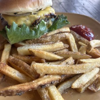 Urban Plates - Double Cheeseburger w/ French Fries - Salad Near Me - Pasadena, California Urban Plates - Double Cheeseburger w/ French Fries - Salad Near Me - Pasadena, California