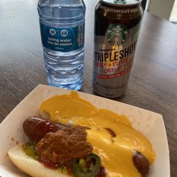 Circle K - Fully loaded hotdog. I wish I have a fork.