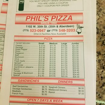 Phil's Pizza - Pizza Near Me - Chicago, Illinois