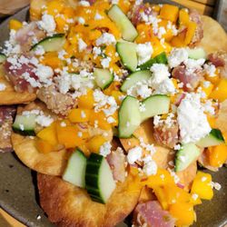 Owl Wine Bar - Tuna and mango nachos 4/5